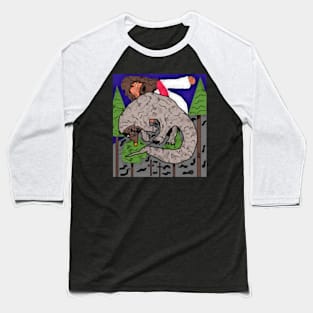 watercolor Jesus Christ saving pangolin Baseball T-Shirt